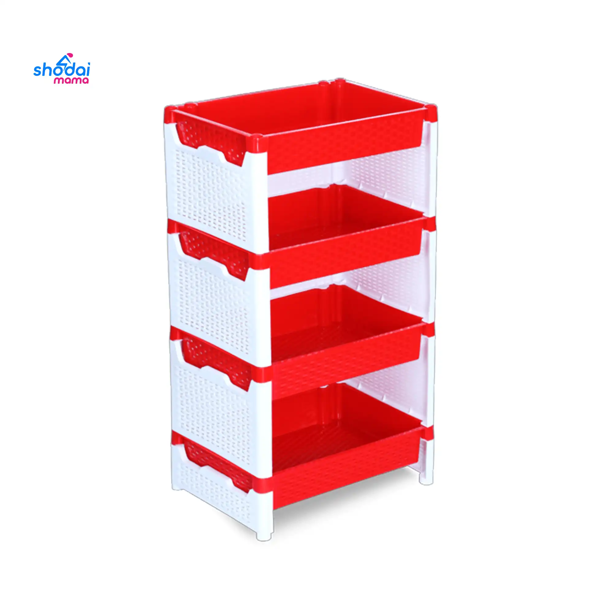 4 Step Two Colour Lotus Fence Rack - Red